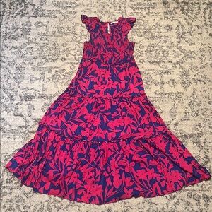 Abel The Label Smocked Floral Maxi Dress